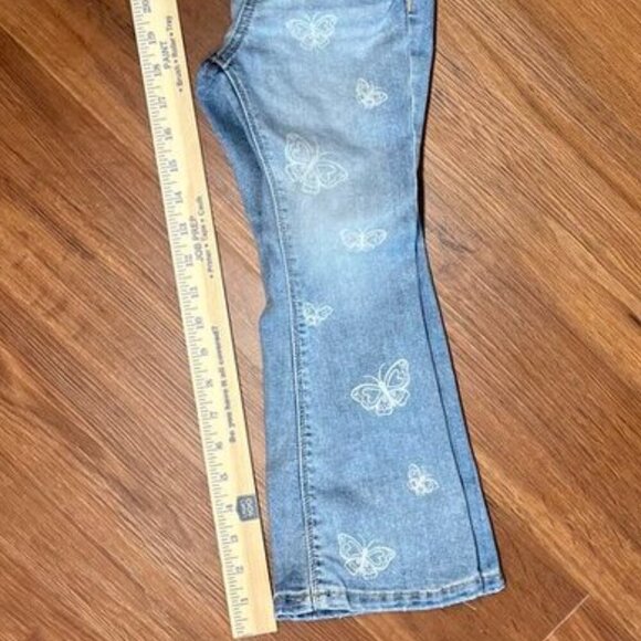 Tucker + Tate Girls Size 5 Flare Leg Jeans Light Wash Butterflies - Picture 9 of 9